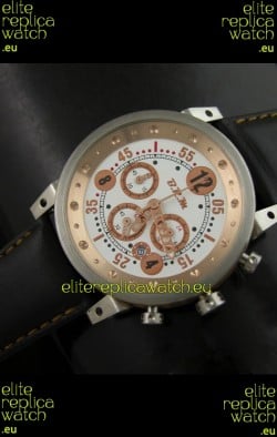 B.R.M.0011G6 Japanese Replica Quartz Watch in Black&Rose Gold Dial