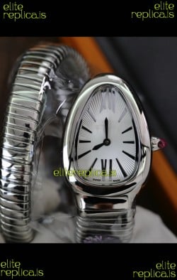 Serpenti Stainless Steel White Dial Super Clone Watch