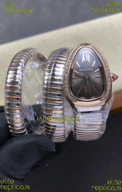 Serpenti Tubogas Double Spiral Grey Dial Two Tone Super Clone Watch 