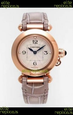 Pasha De Cartier Rose Gold Casing Watch 30MM Super Clone Watch 