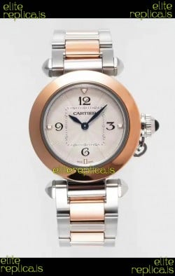 Pasha De Cartier Two Tone Casing Watch 30MM Super Clone Watch 