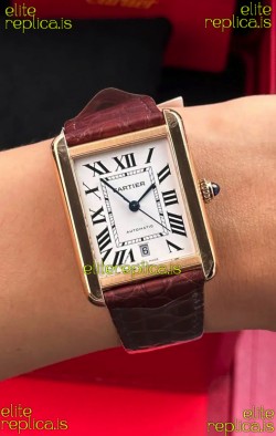 Cartier Tank Solo Swiss Automatic 31MM Rose Gold Super Clone Watch 