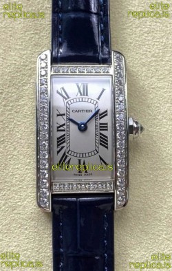 Cartier Tank Americaine Swiss Quartz 19mm Steel Casing Swiss Replica Watch 