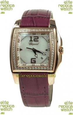 Chopard Two O Ten Ladies Swiss Replica Watch in Pink Strap