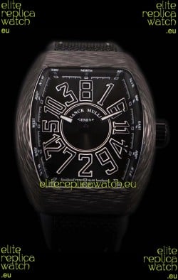 Franck Muller Vanguard Carbon Casing Black Indexes Swiss Watch