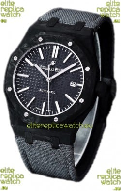 Audemars Piguet Royal Oak Ref.15400 Forged Carbon Casing Watch Black Dial in 1:1 Mirror Replica