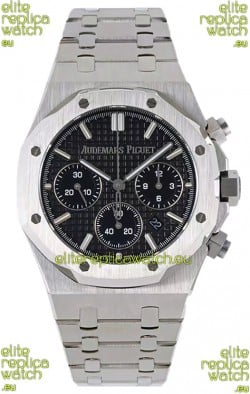 Audemars Piguet Royal Oak Chronograph 1:1 Mirror Replica - 904L Steel in Black Dial 41MM
