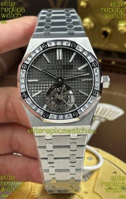 Audemars Piguet Super Clone Royal Oak Flying Tourbillon 41mm Grey Dial Watch 