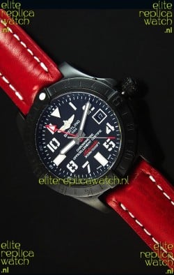 Breitling Chronometre GMT Black Dial Swiss Replica Watch in PVD Casing