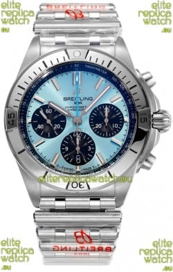 Breitling Chronomat B01 42 Edition Swiss 904L Steel Casing Light Blue Dial 1:1 Mirror Replica Watch