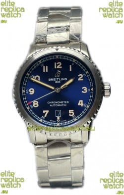 Breitling Navitimer Aviator 8 Automatic 41 Blue Dial Steel Strap 1:1 Mirror Swiss Replica Watch 