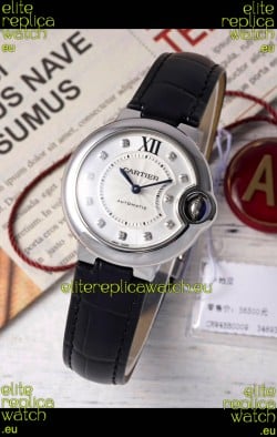 Ballon De Cartier Swiss Automatic White Dial Mirror Quality 33MM in Stainless Steel 