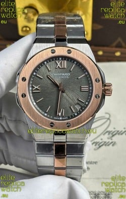Chopard Alpine Eagle Two Tone Rose Gold Grey Dial Super Clone Replica Watch 