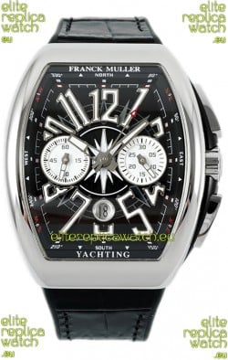 Franck Muller Vanguard V45 Chronograph 904L Steel Black Dial Swiss Watch