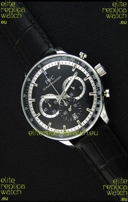 IWC Schaffhausen Japanese Replica Watch Quartz Movement in Black Dial 