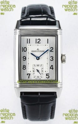 Jaeger-LeCoultre Reverso Super Clone DuoFace Black/White Steel Replica Watch 