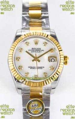 Rolex Super Clone Datejust ETA 2688 Movement 31MM Two Tone Yellow Gold Swiss Pearl Dial