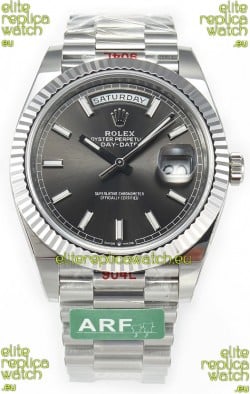 Rolex Day Date Presidential Stainless Steel Grey Dial Watch 40MM - 1:1 Mirror Quality