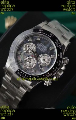 Rolex Daytona Super Clone White Gold Casing Pearl Dial Cal.4131 Movement Watch Ceramic Bezel