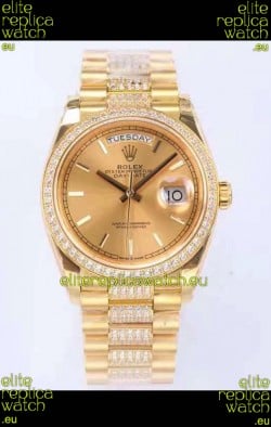 Rolex Day Date Presidential 18K Yellow Gold Watch 36MM - Gold Dial 1:1 Mirror Quality Watch