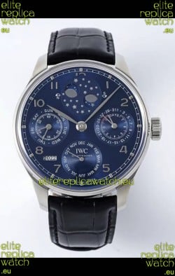 IWC Portuguese Perpetual Calendar Stainless Steel Swiss Replica Watch REF. IW503401