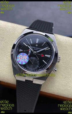 Vacheron Constantin Overseas Dual Time Stainless Steel 1:1 Mirror Swiss Replica Black Dial