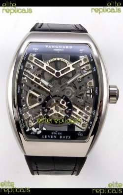 Franck Muller V45 Tourbillon Skeleton Steel Super Clone Watch 