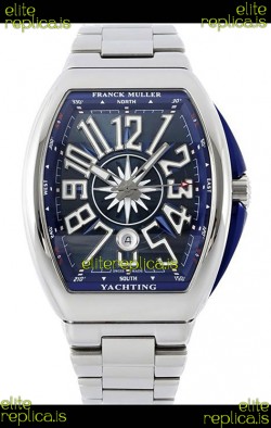 Franck Muller Vanguard Yachting V45 Stainless Steel Blue Dial Swiss Replica Watch