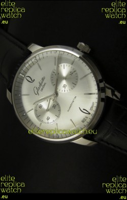 Glashuette Senator Japanese Replica Watch in Steel Dial