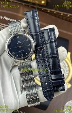 Omega De Ville Automatic 34MM Blue Dial Steel Case Super Clone Watch 