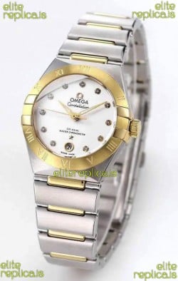 Omega Constellation 29MM Two Tone Yellow Gold White Dial Automatic Super Clone Watch 