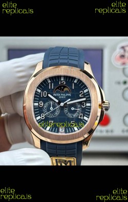 Patek Philippe Aquanaut 5261 Rose Gold Blue Dial Swiss Replica Watch