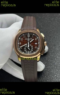 Patek Philippe Aquanaut 5968 Rose Gold Case Brown Dial Super Clone Watch 