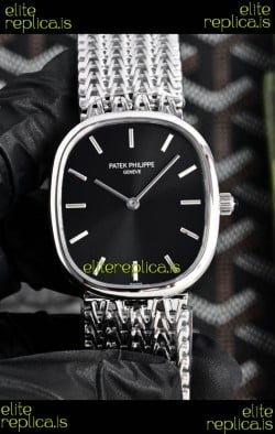 Patek Philippe Golden Ellipse 5738 Black Dial Super Clone Watch 