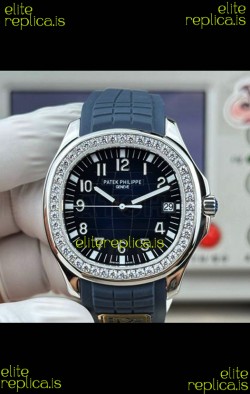 Patek Philippe Aquanaut 5167 Blue Dial/Strap Diamonds Bezel Super Clone Watch 