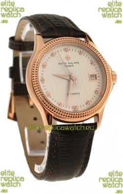 Patek Philippe Geneve Replica Pink Gold Watch 