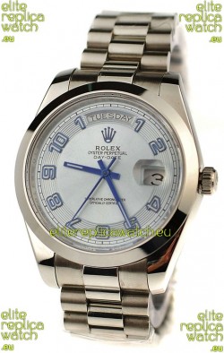 Rolex Day Date Silver Swiss Replica Watch
