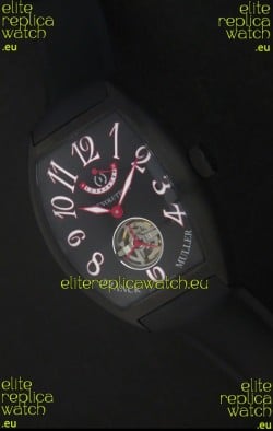 Franck Muller Tourbillon Japanese Replica Watch in Black Dial