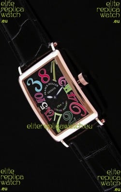 Franck Muller Long Island Japanese Replica Watch in Black Dial