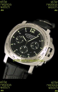 Panerai  Luminor DayLight Chrono Swiss Watch in Leather Strap