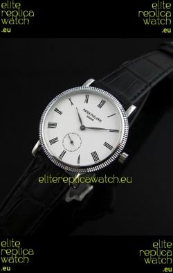 Patek Philippe Calatrava Japanese Mens Watch in White Dial