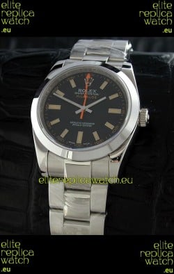 Rolex Oyster Perpetual Milgauss Japanese Replica Watch in Black Dial