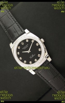 Rolex Cellini Japanese Replica Watch in Diamond Hour Markers