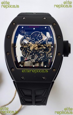 Richard Mille RM055 FREE SPRUNG MVMNT Black Ceramic Black Inner Bezel Super Clone Watch 