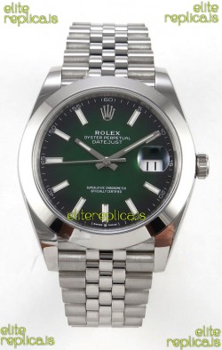 Rolex Datejust 126234 Ombre Green Dial Jubilee FREE SPRUNG MVMT Super Clone Watch 41MM