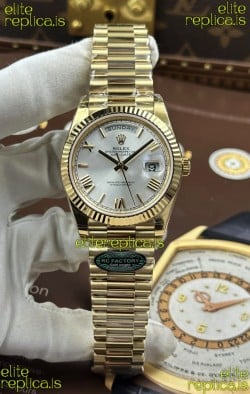 Rolex Day Date 228238 Yellow Gold Steel Roman Dial Super Clone Watch 