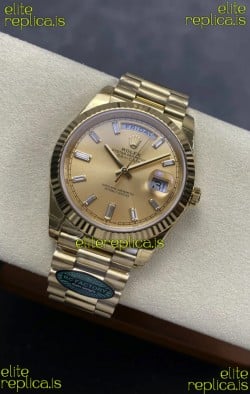 Rolex Day Date 228238 Yellow Gold in Gold Dial Super Clone Watch 