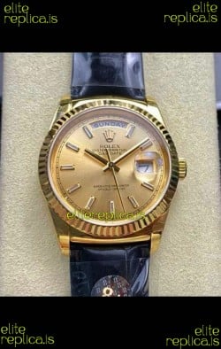 Rolex Day Date 128238 Yellow Gold in Gold Crystal Dial Super Clone Watch 