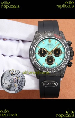 Rolex Daytona Forged Cabon Casing Tiffany Blue Dial Super Clone Watch 