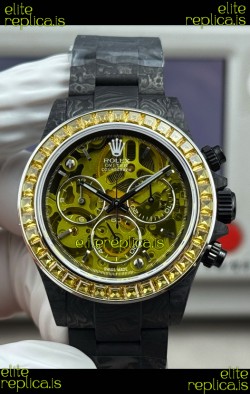 Rolex Daytona Yellow "Artisans De Genève - Poetry of Lights" Carbon Casing Super Clone Watch 